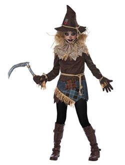 Girls Creepy Scarecrow Costume