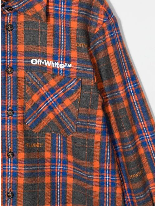 Off-White Kids check flannel shirt