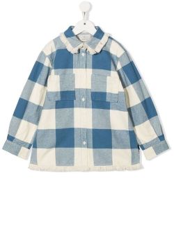 Kids check cotton-flannel overshirt