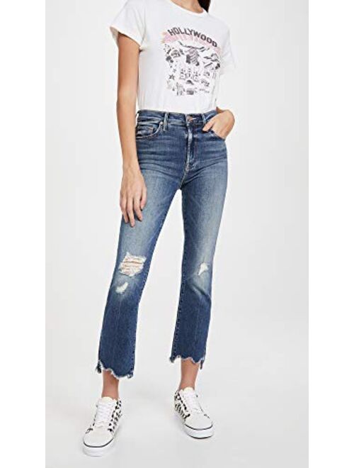 MOTHER Women's The Insider Crop Step Chew Jeans