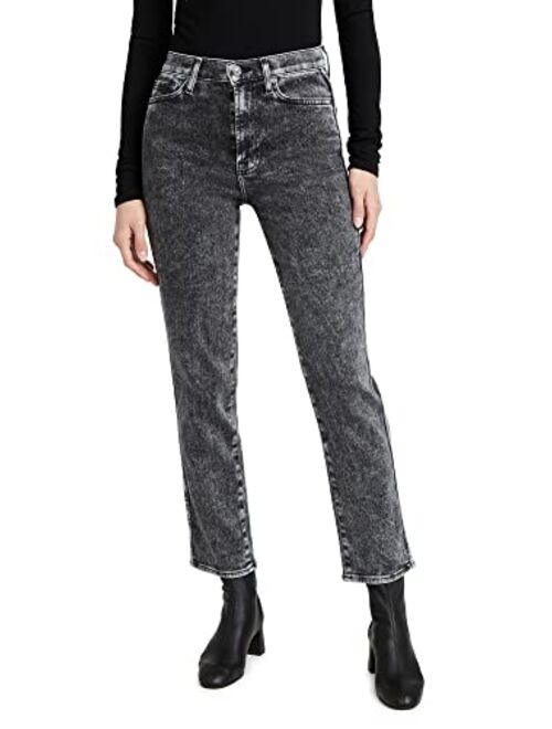 7 For All Mankind Women's High Waist Cropped Straight Jeans