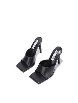 Cape Robbin Tristen Sexy Stiletto High Heels for Women, Square Open Toe Shoes Heels