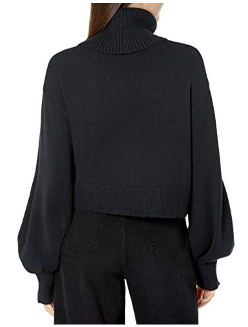 The Drop Women's @lucyswhims Side Button Cropped Turtleneck Sweater