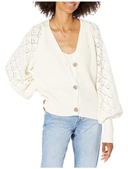 Women's Divya Pointelle Full Sleeve Cardigan Sweater