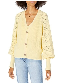 Women's Divya Pointelle Full Sleeve Cardigan Sweater