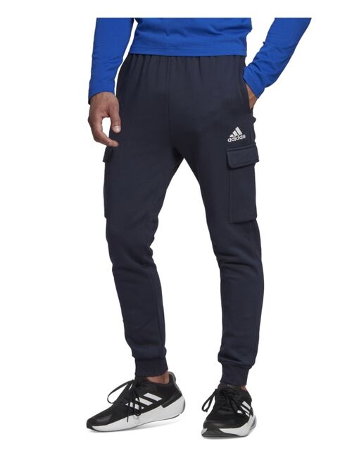 ADIDAS Men's Essentials Regular Tapered-Fit Fleece Cargo Joggers