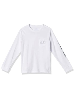 Kids' Long-Sleeve Vintage Whale Garment-Dyed Pocket Tee