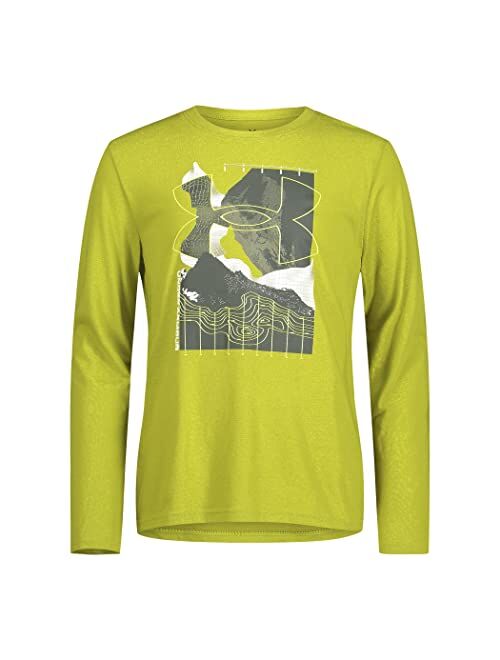 Under Armour Boys' Outdoor Long Sleeve Tee, Stylish Crew Neckline, Cute Full Fit