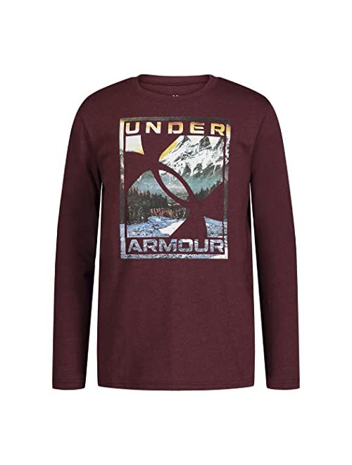 Under Armour Boys' Outdoor Long Sleeve Tee, Stylish Crew Neckline, Cute Full Fit