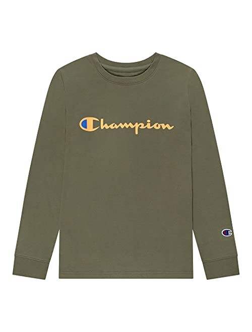 Champion Boys Long Sleeve Tee Shirt Kids Tops