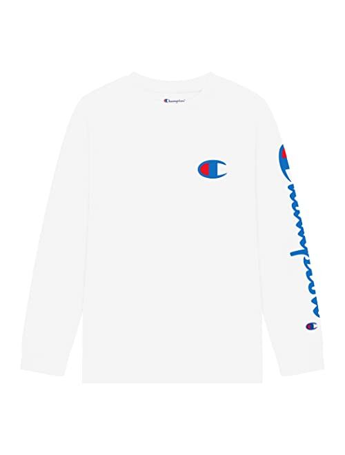 Champion Boys Long Sleeve Tee Shirt Kids Tops