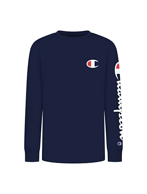 Champion Boys Long Sleeve Tee Shirt Kids Tops