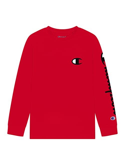 Champion Boys Long Sleeve Tee Shirt Kids Tops