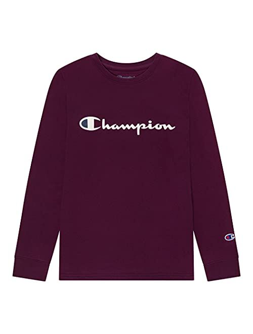 Champion Boys Long Sleeve Tee Shirt Kids Tops