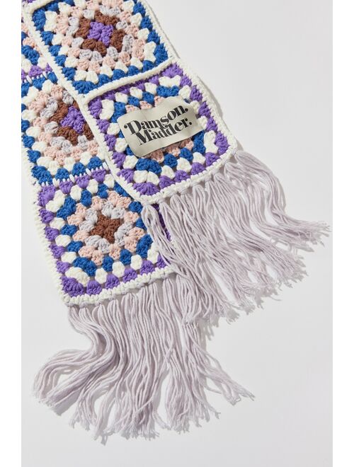 Damson Madder Crochet Tassel Scarf