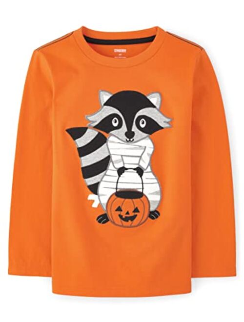 Gymboree Boys and Toddler Embroidered Graphic Long Sleeve T-Shirts