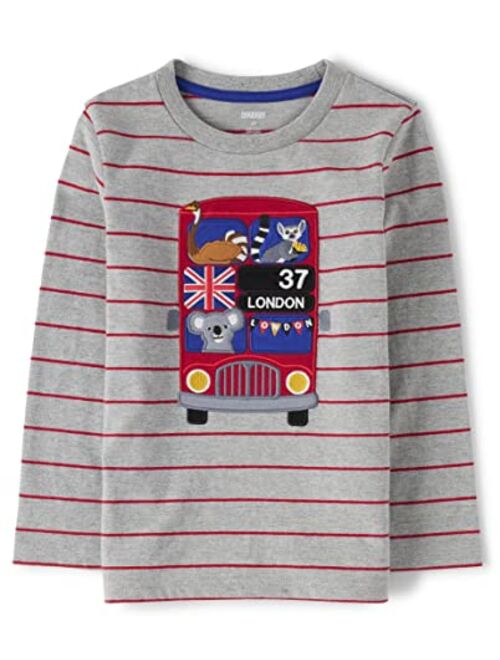 Gymboree Boys and Toddler Embroidered Graphic Long Sleeve T-Shirts