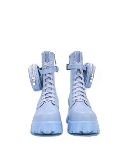 Monalisa Combat Boots for Women, Platform Boots with Chunky Block Heels, Womens High Tops Boots