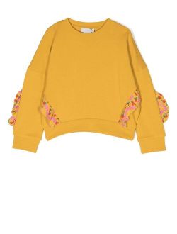 Kids frill-detail long-sleeve sweatshirt