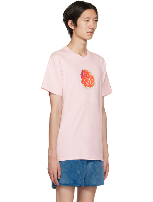 NOAH Pink 'Rose Is A Rose' T-Shirt