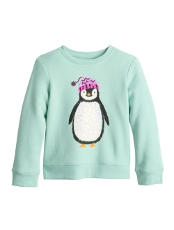 Girls 4-12 Jumping Beans Embellished Crewneck Pullover Sweatshirt