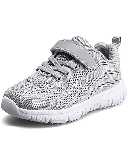 Trasime Little Kids/Big Kids Boys Girls Sneakers Fashion Lightweight Breathable Strap Athletic Tennis Sports Running Walking Shoes