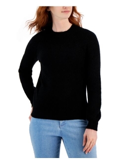 STYLE & CO Women's Puff-Sleeve Crewneck Sweater, Created for Macy's