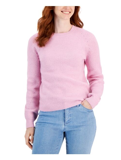 STYLE & CO Women's Puff-Sleeve Crewneck Sweater, Created for Macy's