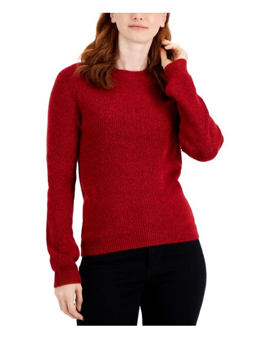 STYLE & CO Women's Puff-Sleeve Crewneck Sweater, Created for Macy's