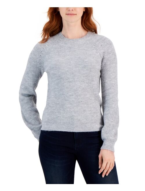 STYLE & CO Women's Puff-Sleeve Crewneck Sweater, Created for Macy's