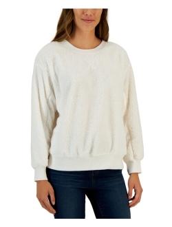 STYLE & CO Women's Sherpa Long-Sleeve Sweater, Created for Macy's