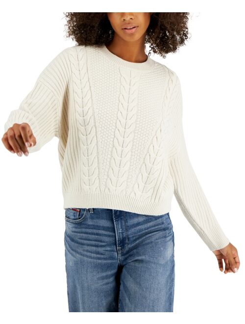 TOMMY HILFIGER Women's Traveling Cable-Knit Sweater