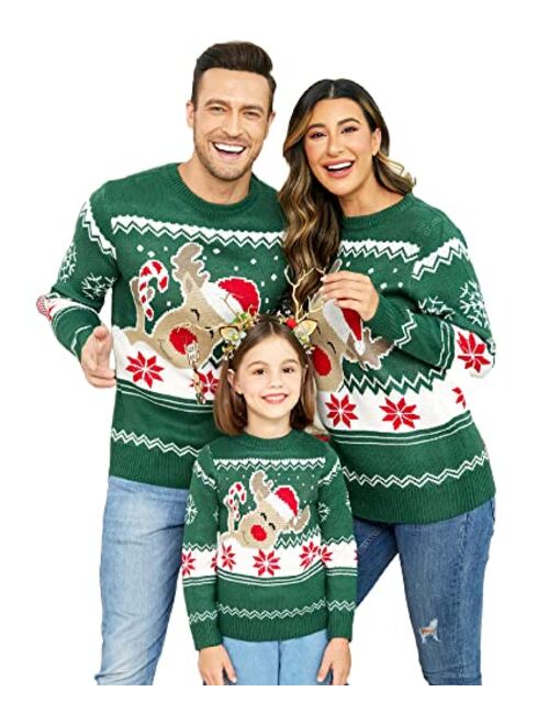 COOFANDY Family Halloween Sweater Ugly Christmas Sweaters Matching Outfits for Holiday Party Knitted Pullover