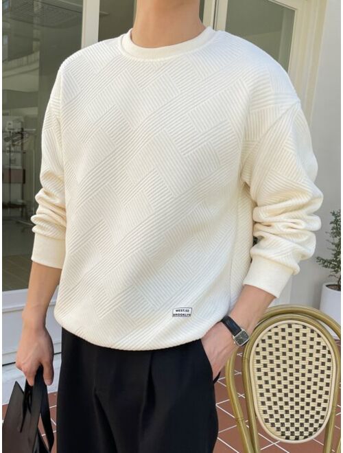 DAZY Men Solid Drop Shoulder Sweatshirt