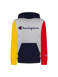 Big Boys Color Blocked Script Fleece Hoodie