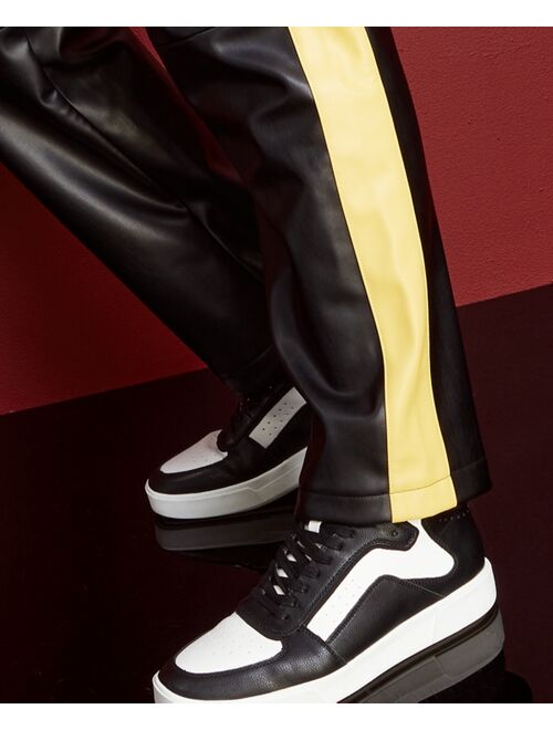 ROYALTY BY MALUMA Men's Faux-Leather Biker Pants, Created For Macy's