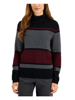 KAREN SCOTT Women's Cotton Turtleneck Sweater, Created for Macy's