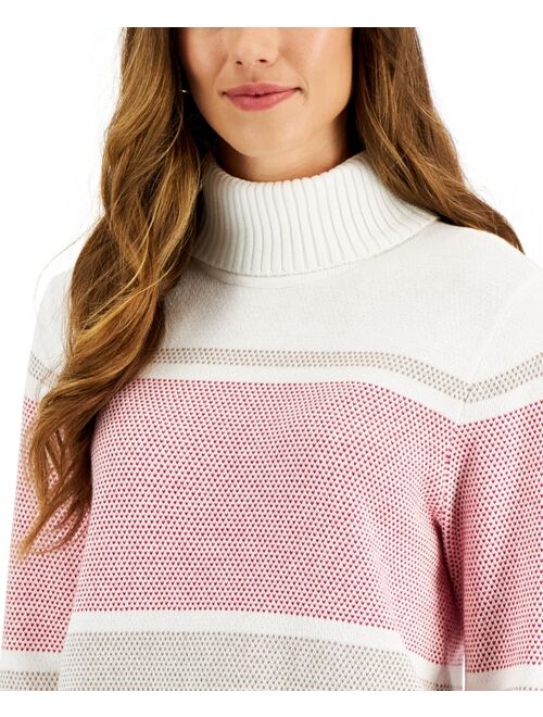 KAREN SCOTT Women's Cotton Turtleneck Sweater, Created for Macy's