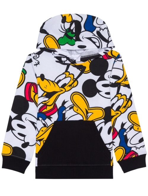 HYBRID Little Boys Mickey Mouse Long Sleeve Pullover Fleece Sweatshirt