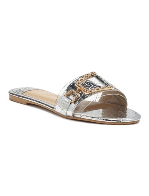 London Rag Brillo Women's Jeweled Slide Sandals