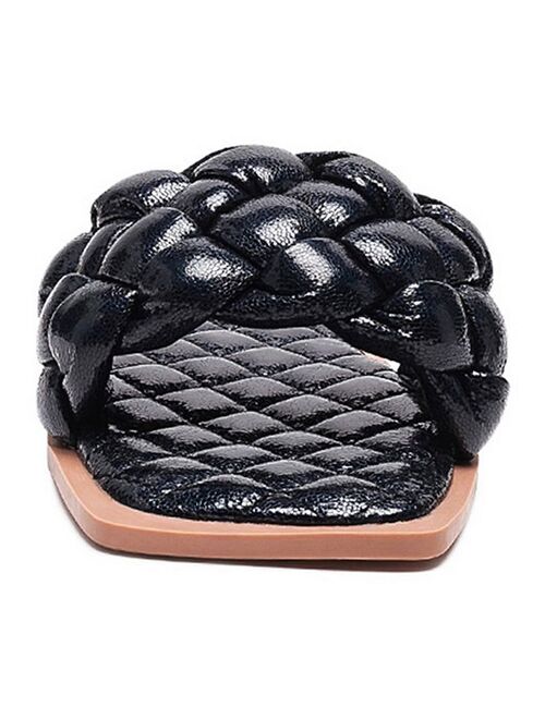 London Rag Marcue Women's Woven Slide Sandals