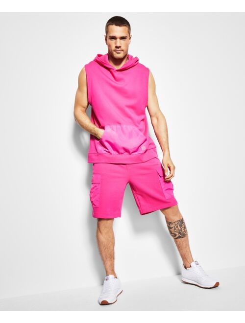 ROYALTY BY MALUMA Men's Relaxed-Fit Mixed-Media Sleeveless Hoodie, Created for Macy's