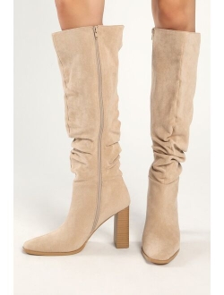 Glampy Bone Square Toe Knee High Boots