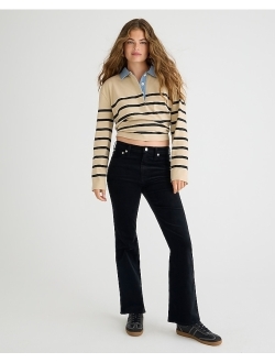 High-rise slim demi-boot pant in corduroy