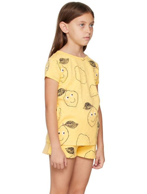 NADADELAZOS Kids Yellow Lemons & Leaves T-Shirt