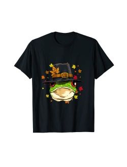 Wowsome! Thanksgiving Frog Pilgrim Costume Men Women T-Shirt