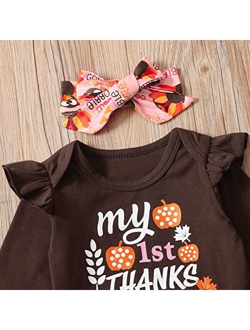 Birthday Shark Baby Girl My First Thanksgiving Outfit Baby Thanksgiving Clothes Girl Turkey Outfit