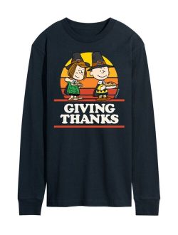 AIRWAVES Men's Peanuts Giving Thanks Long Sleeve T-shirt