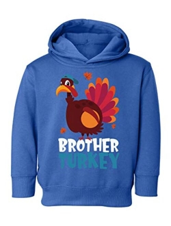 Thanksgiving Toddler Hoodie Brother Turkey Fleece Hooded Sweatshirt