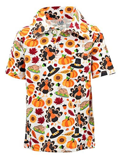 Unique Baby Boys Thanksgiving Turkey Dinner Polo Shirt